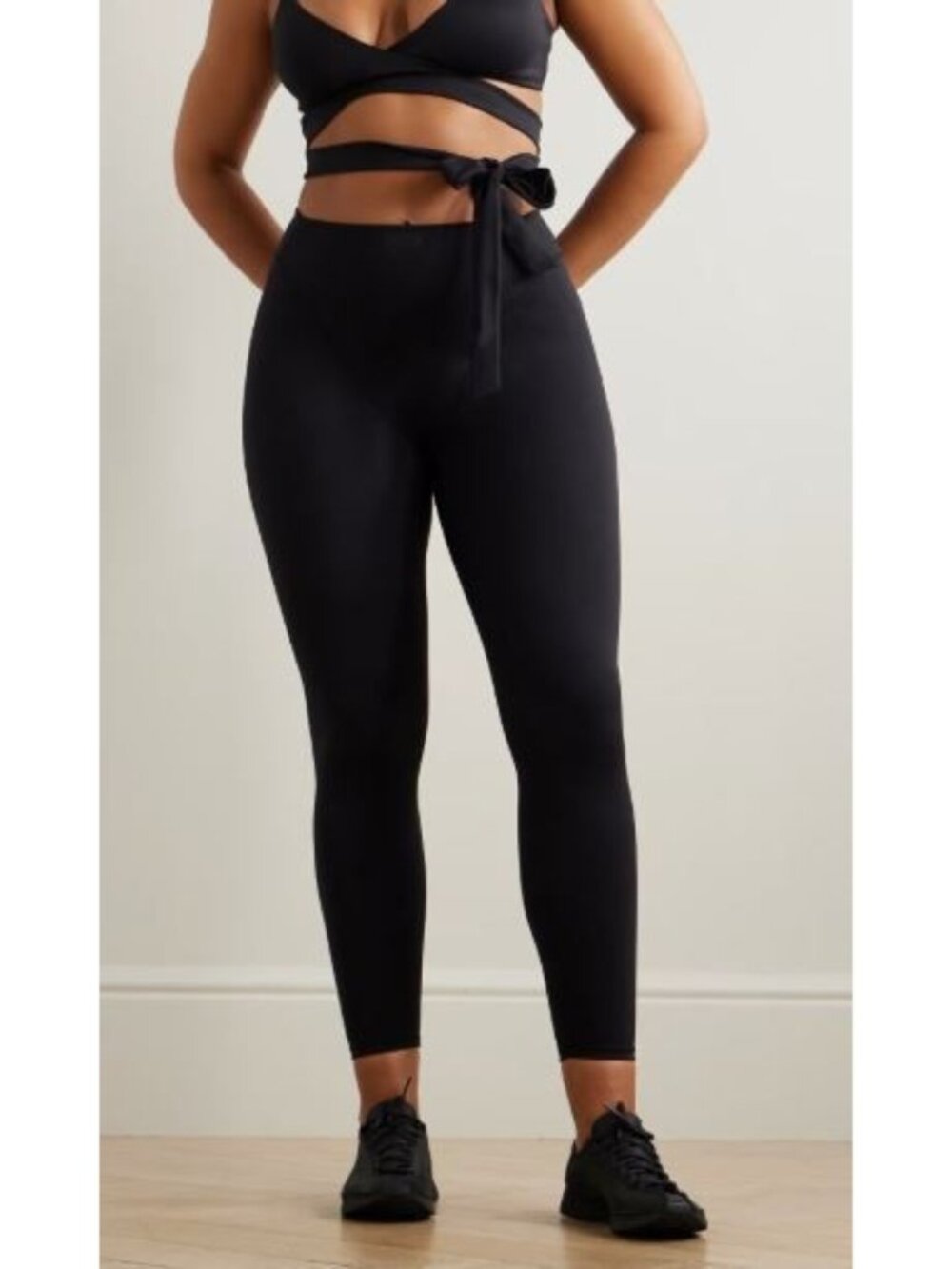 NWT NIKE x SKIMS V-PANEL OBSIDIAN SHINE 26" LEGGINGS SZ LARGE